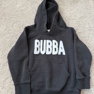 Kids Black 'BUBBA' Hooded Sweatshirt - Unbranded